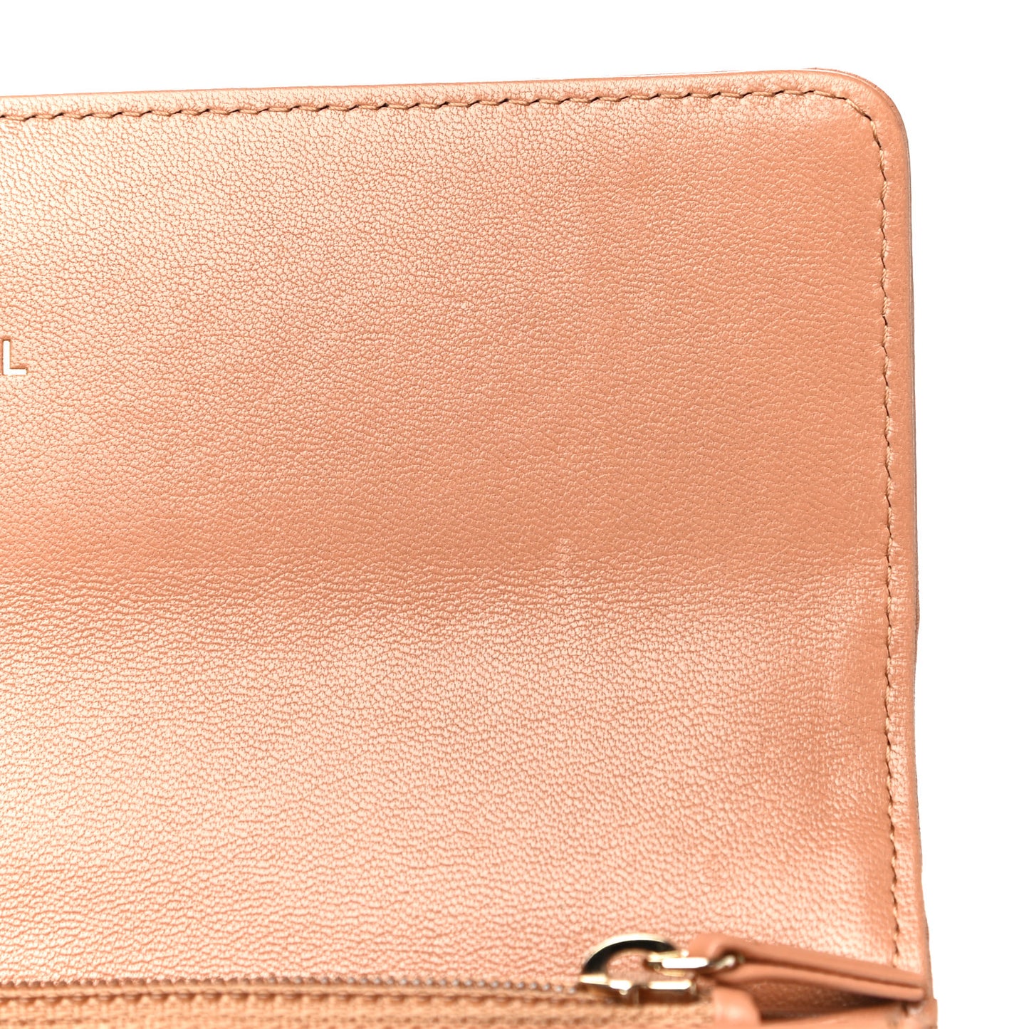 Lambskin Quilted Chanel 19 Flap Wallet Brown