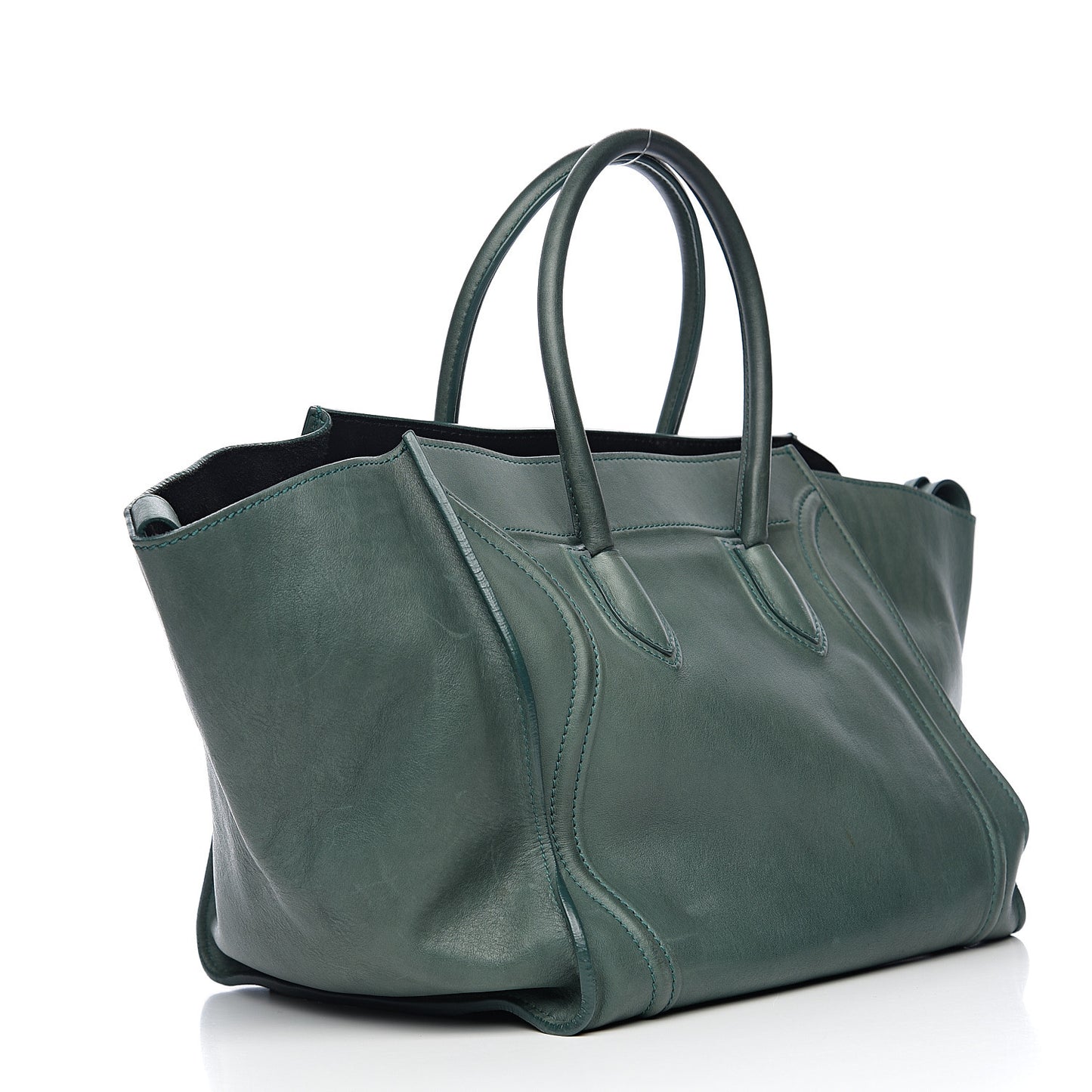 Supple Calfskin Medium Phantom Luggage Emerald