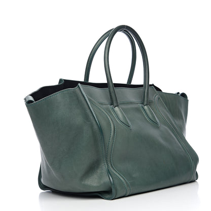 Celine Supple Calfskin Medium Phantom Luggage Emerald 2 of 9