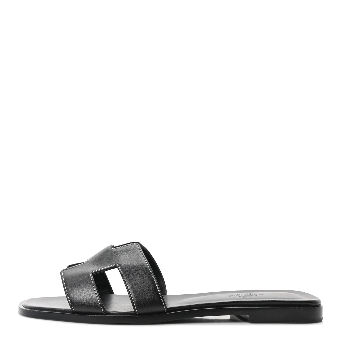 Box Calfskin Oran Sandals 39.5 Black
