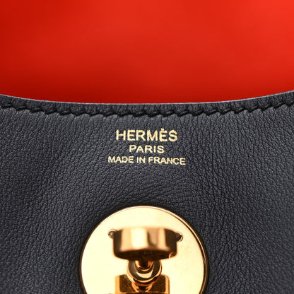 Hermes Swift Verso Lindy 26 Bleu Indigo Orange Poppy 6 of 10