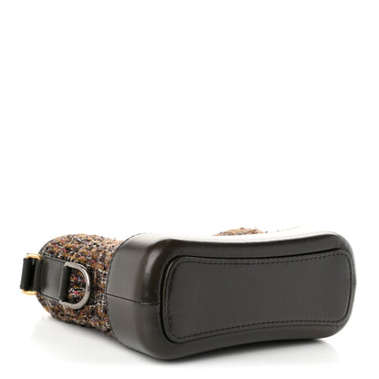 Chanel Tweed Calfskin Quilted Small Gabrielle Hobo Brown 4 of 10