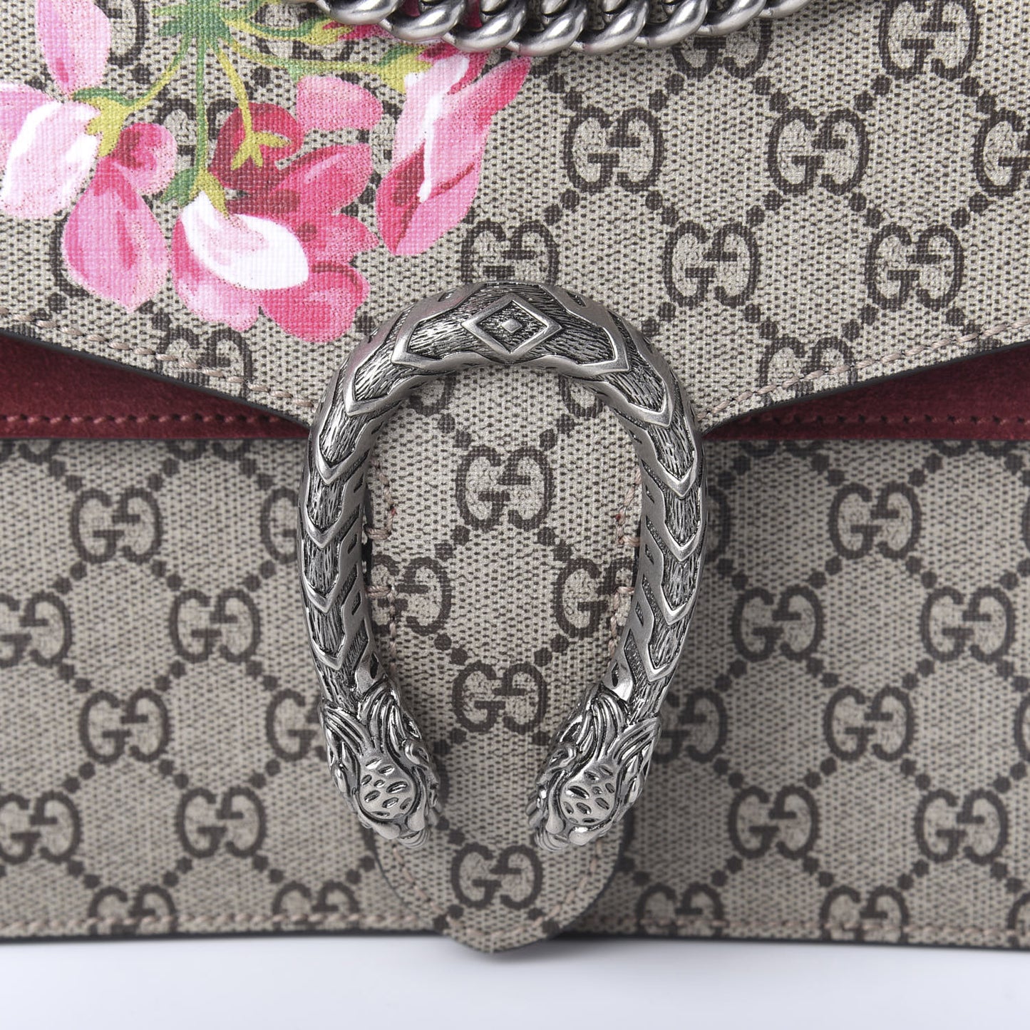 GG Supreme Monogram Blooms Small Dionysus Shoulder Bag Beige Multicolor Dry Rose