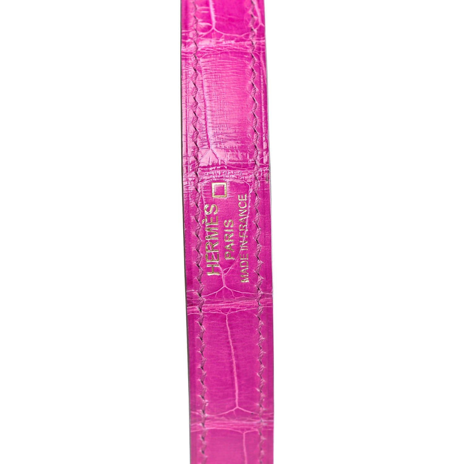 Hermes Shiny Alligator Kelly Sellier 25 Rose Scheherazade 33 of 37