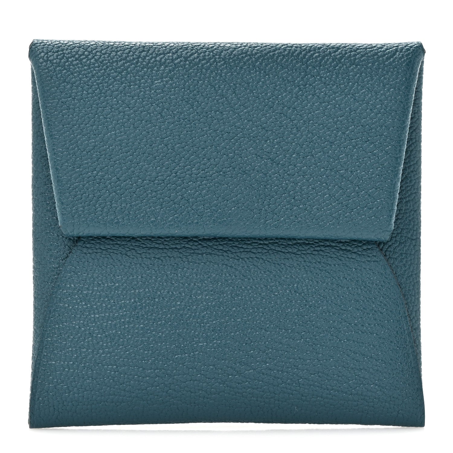 Hermes Chevre Mysore Bastia Coin Purse Bleu Aztec 1 of 8