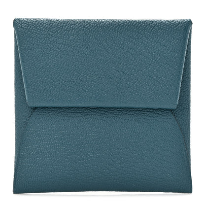 Hermes Chevre Mysore Bastia Coin Purse Bleu Aztec 1 of 8