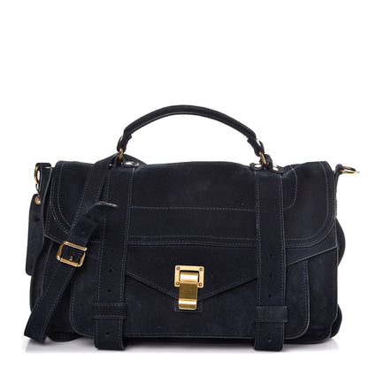 Proenza Schouler Suede Medium PS1 Satchel Navy 1 of 10