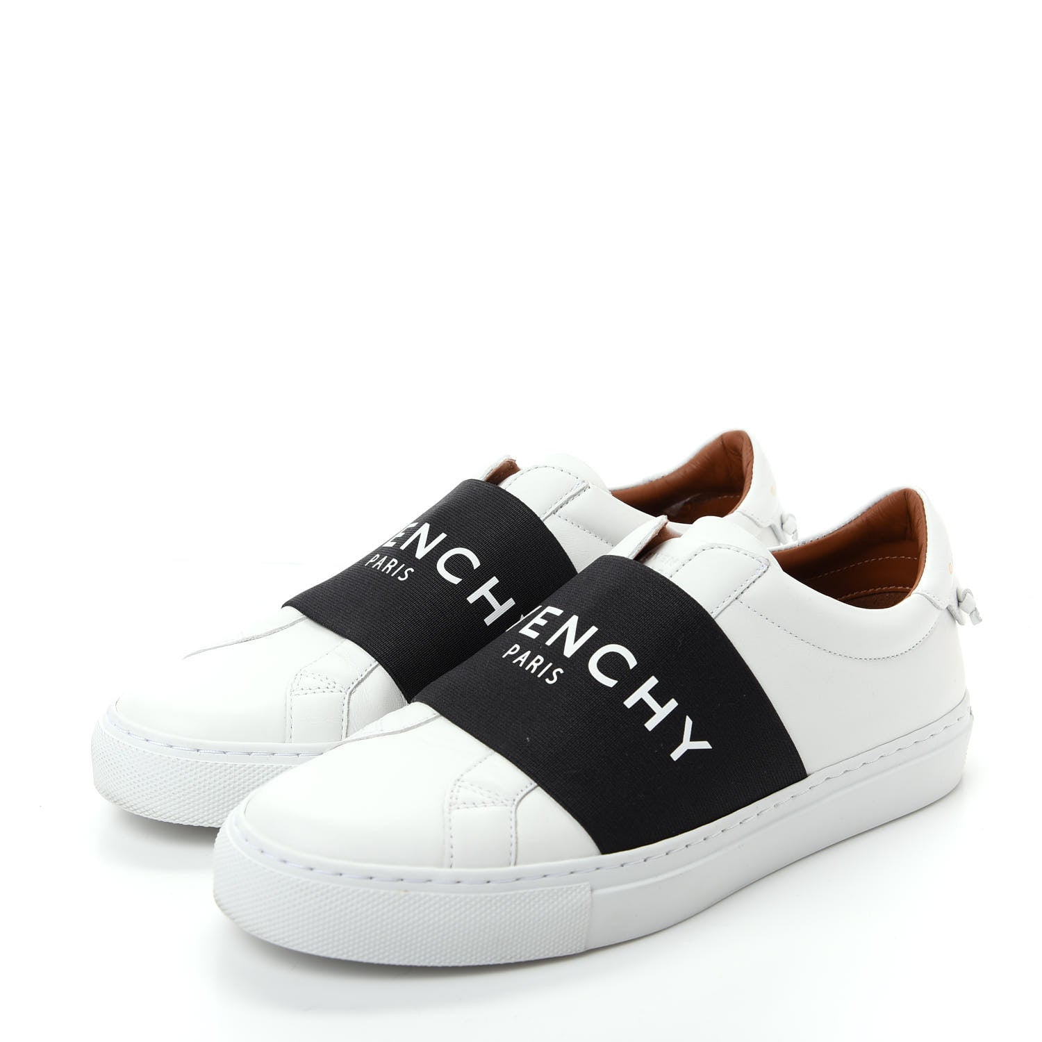 Givenchy Calfskin Band Logo Womens Urban Street Sneakers 36 White Black 3 of 12