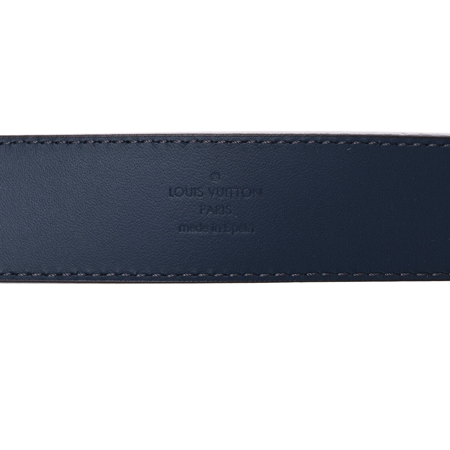 Louis Vuitton Taiga Mens 35mm Metropole Belt 95 38 Blue Marine 4 of 6