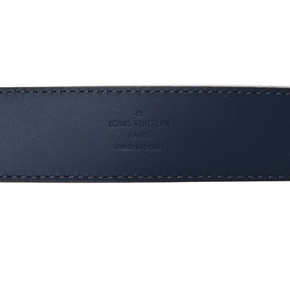 Louis Vuitton Taiga Mens 35mm Metropole Belt 95 38 Blue Marine 4 of 6