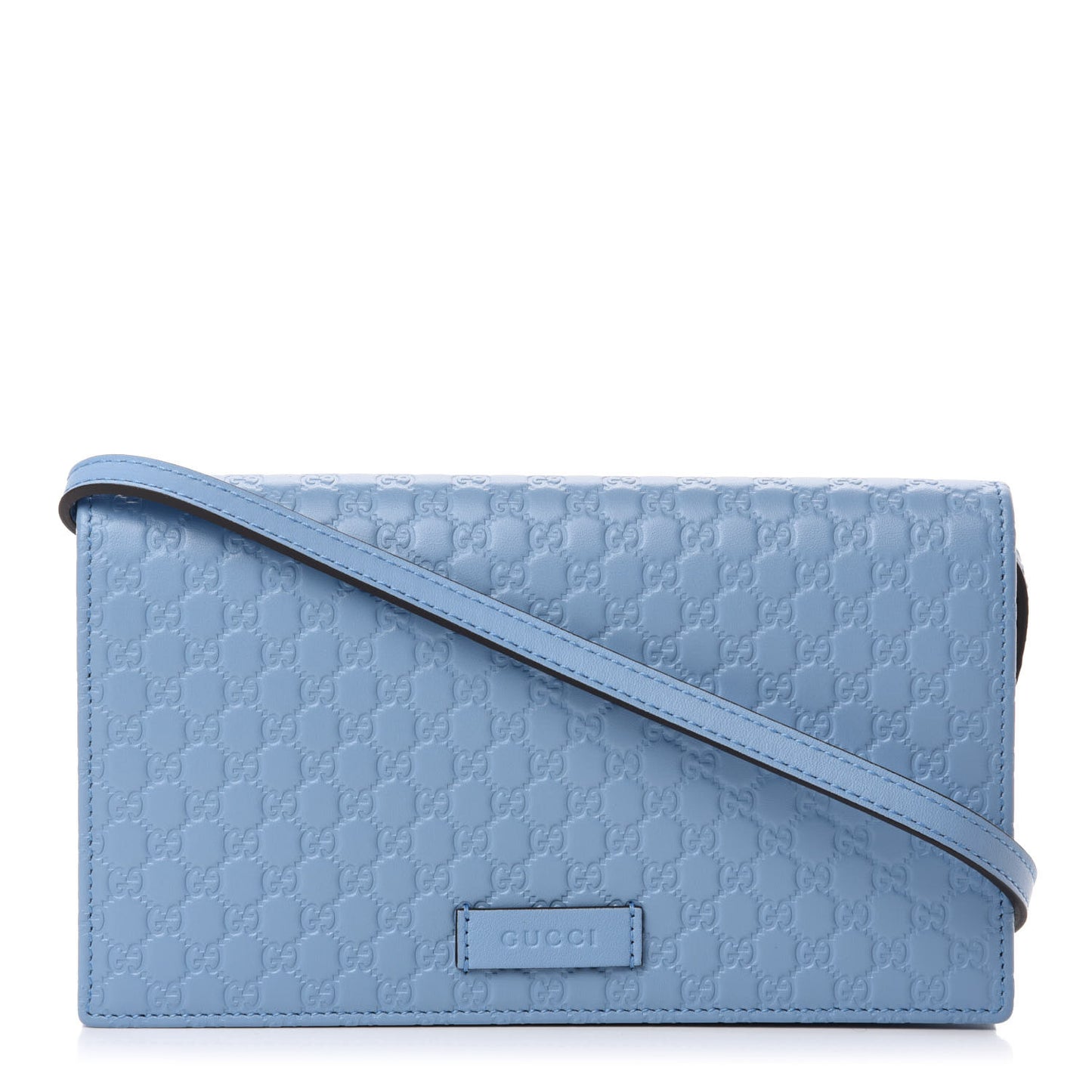Microguccissima Crossbody Wallet Mineral Blue