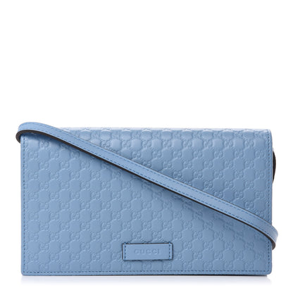 Gucci Microguccissima Crossbody Wallet Mineral Blue 1 of 10