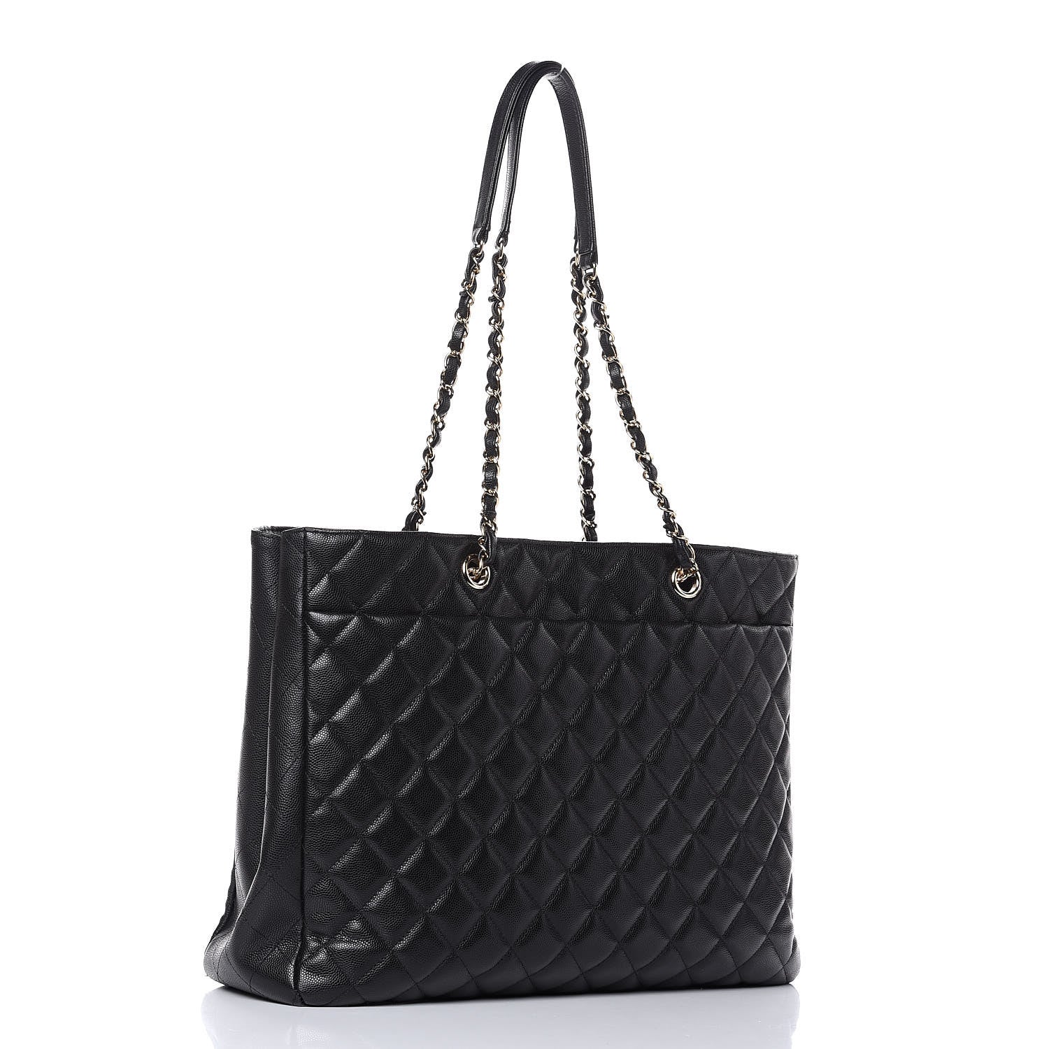 Chanel Caviar Quilted Large Classic Shopping Tote Black 3 of 9