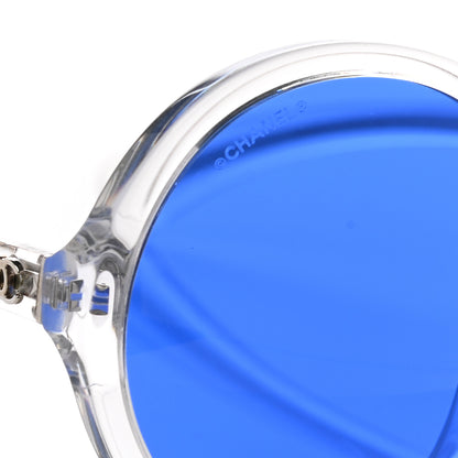 Chanel Acetate Round Sunglasses 71287A Blue 5 of 8