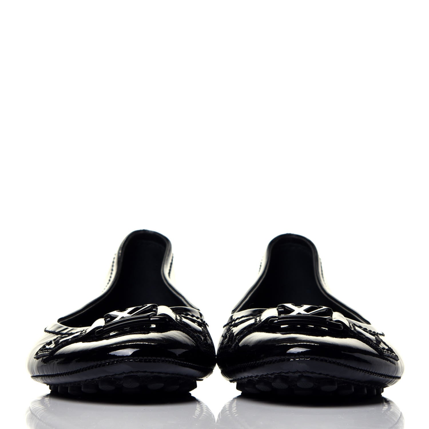 Louis Vuitton Patent Calfskin Oxford Ballerina Flats 36.5 Black 2 of 8