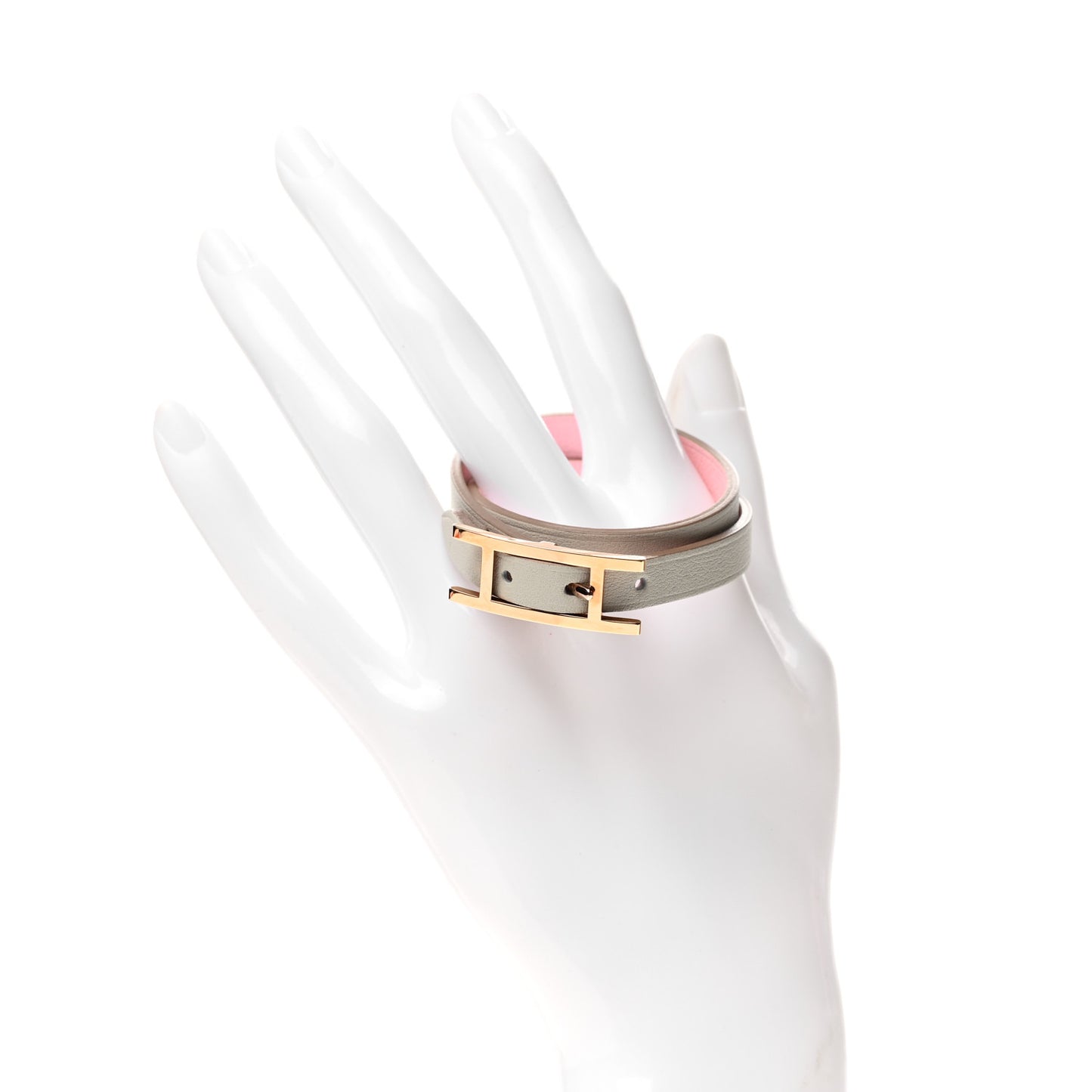 Swift Behapi Double Tour Bracelet T2 Rose Sakura Gris Perle