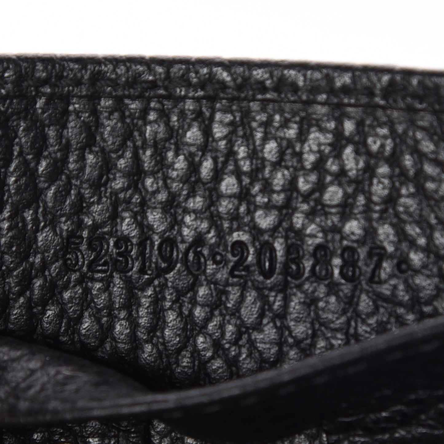 Pebbled Calfskin GG Marmont Card Case Black