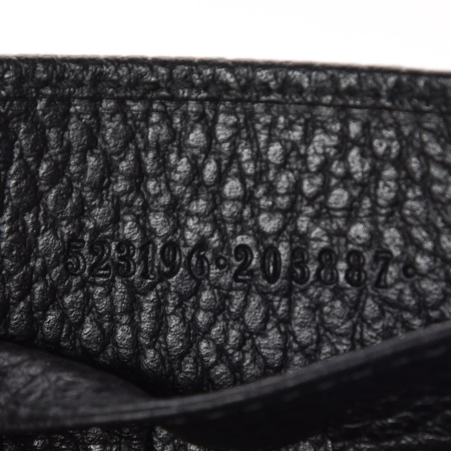 Gucci Pebbled Calfskin GG Marmont Card Case Black 6 of 8