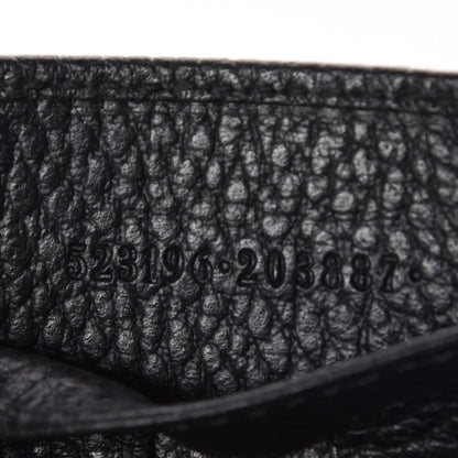 Gucci Pebbled Calfskin GG Marmont Card Case Black 6 of 8