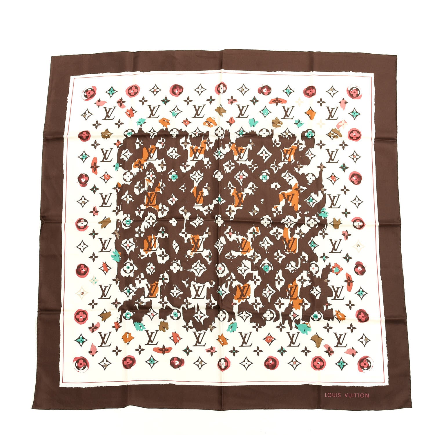 Louis Vuitton Silk Monogram Watercolor Square Scarf Multicolor 1 of 4
