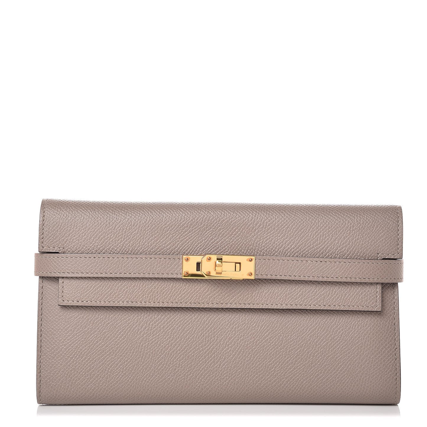 Epsom Kelly Longue Wallet Gris Asphalte