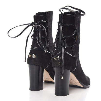 Saint Laurent JIMMY CHOO Suede Hampton 80 Boots 40 Black 3 of 9