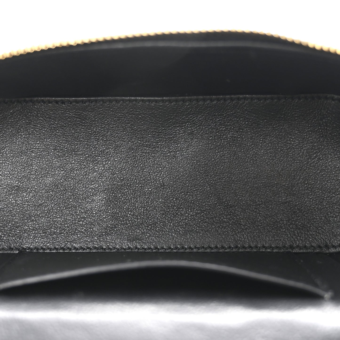 Patent Quilted Gaby Vanity Bag Black