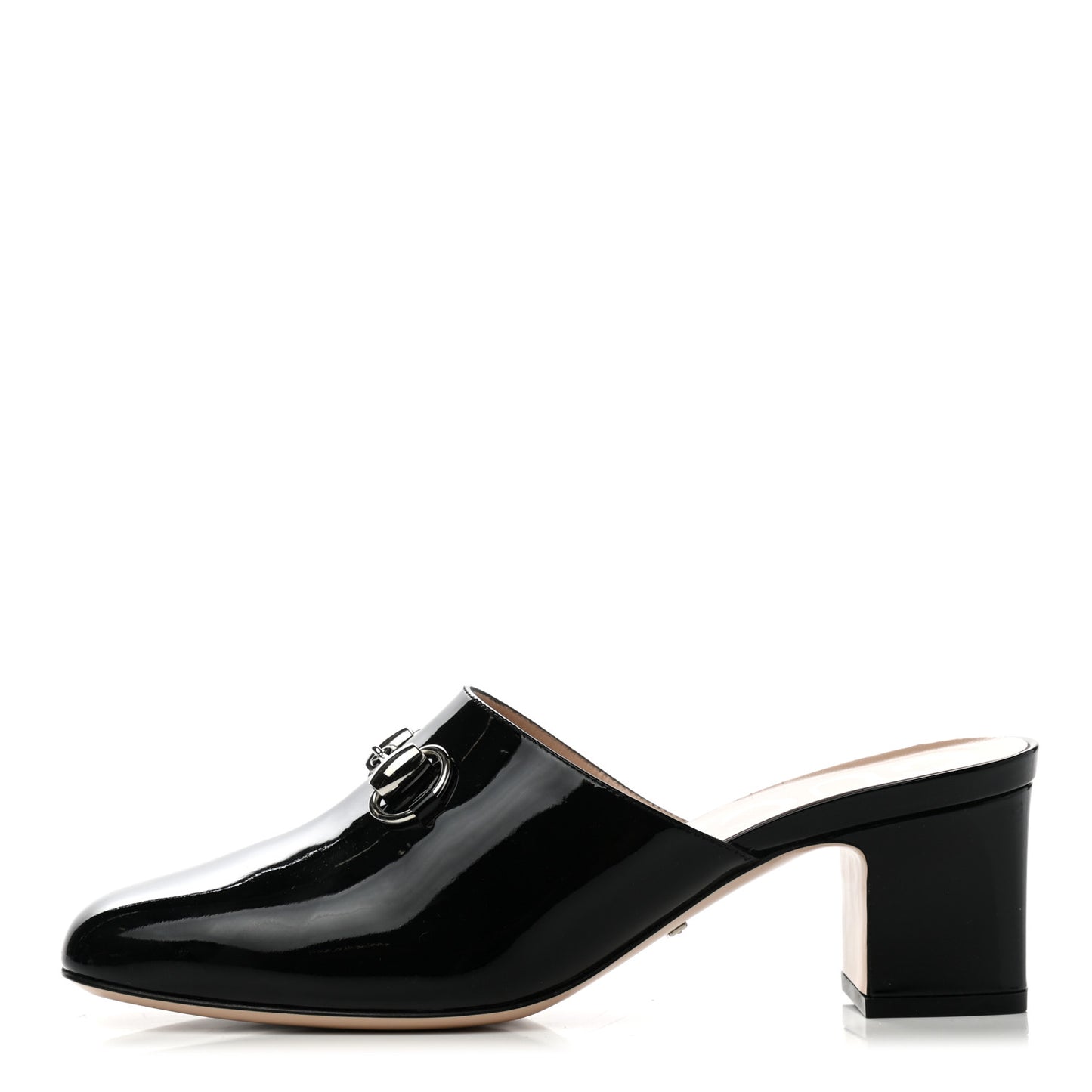 Patent Lexi Horsebit Mules 38 Black