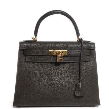 Hermes Chevre Kelly Sellier 28 Vert Bronze 1 of 9
