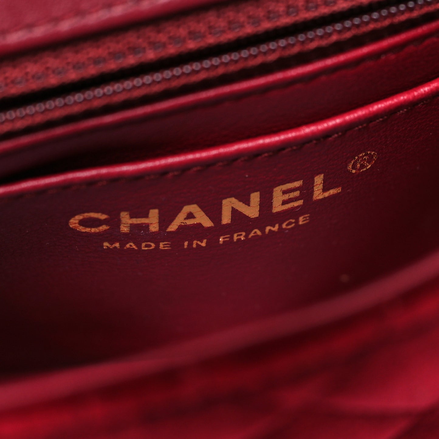 Velvet Enamel Mini Flap Red