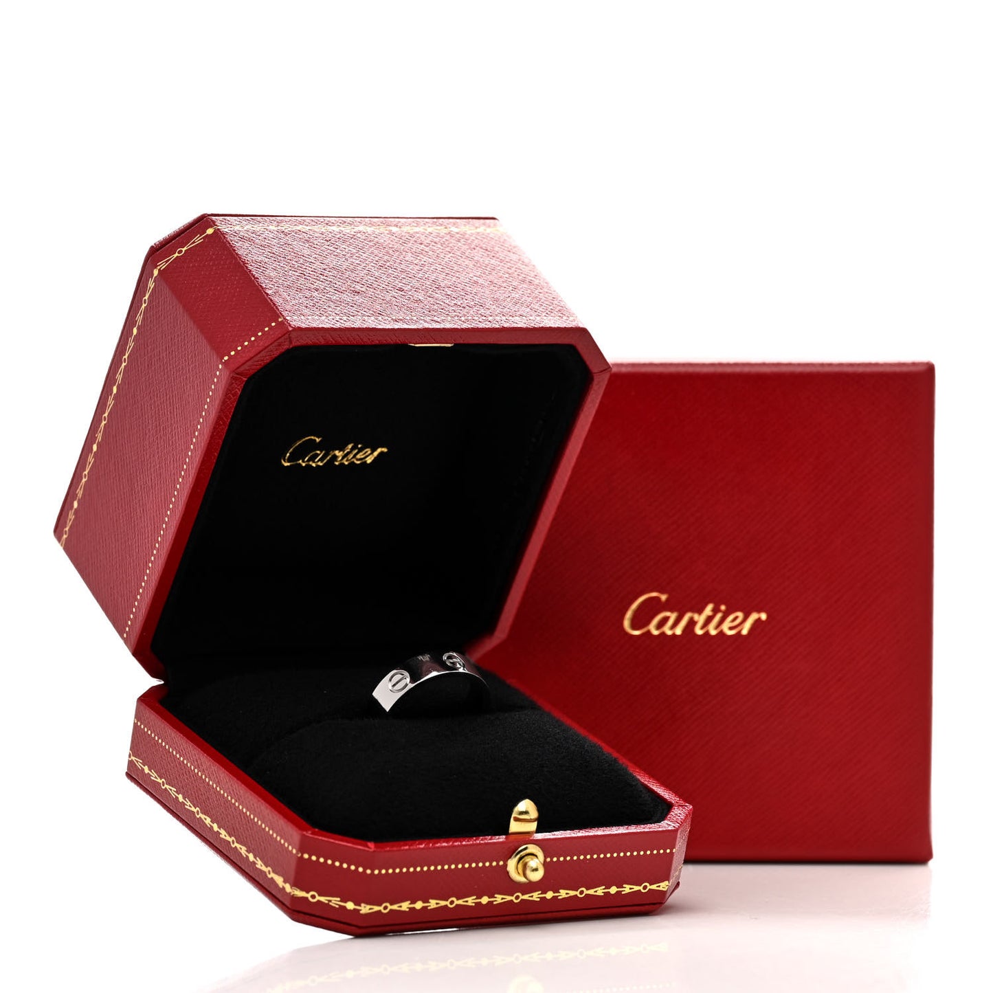 18K White Gold 5.5mm LOVE Ring 56 7.5
