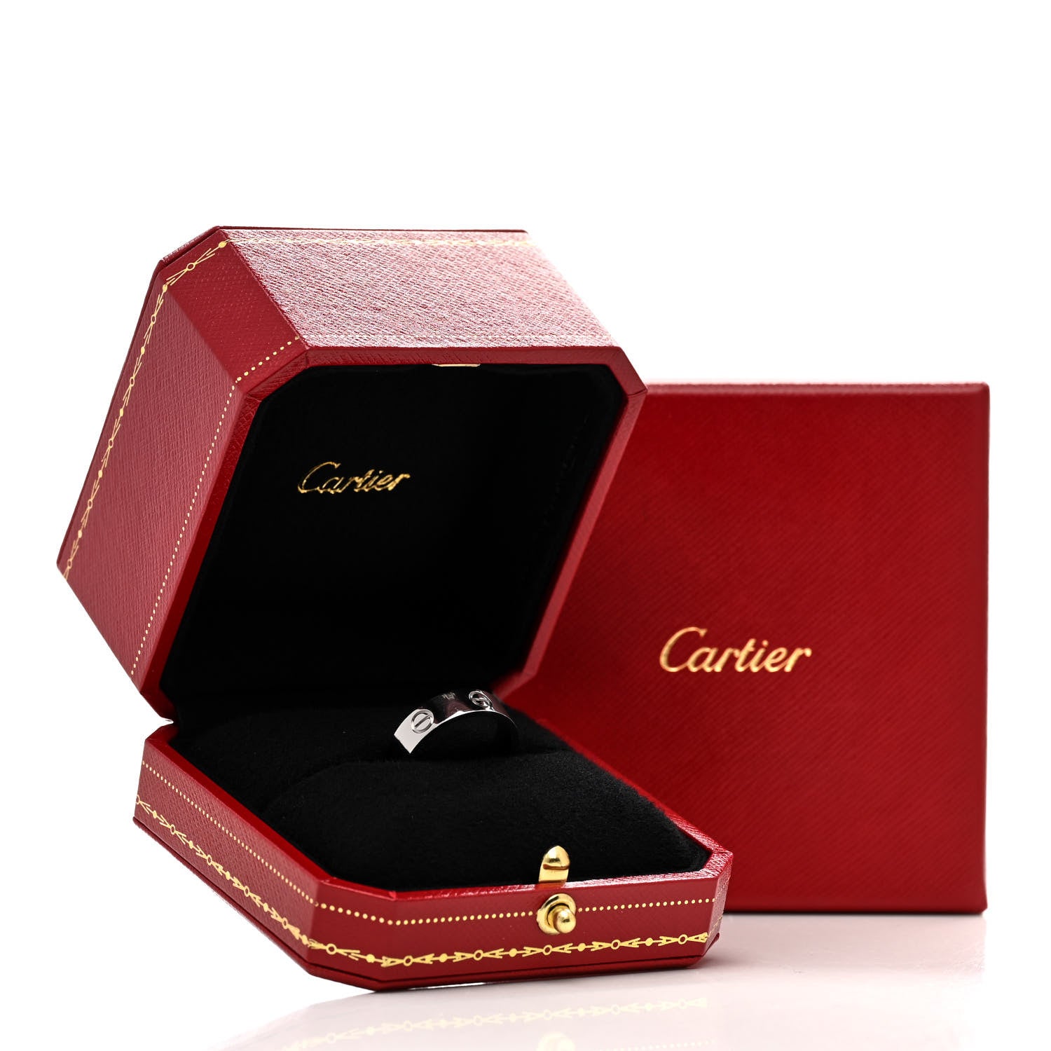 Cartier 18K White Gold 5.5mm LOVE Ring 56 7.5 5 of 5