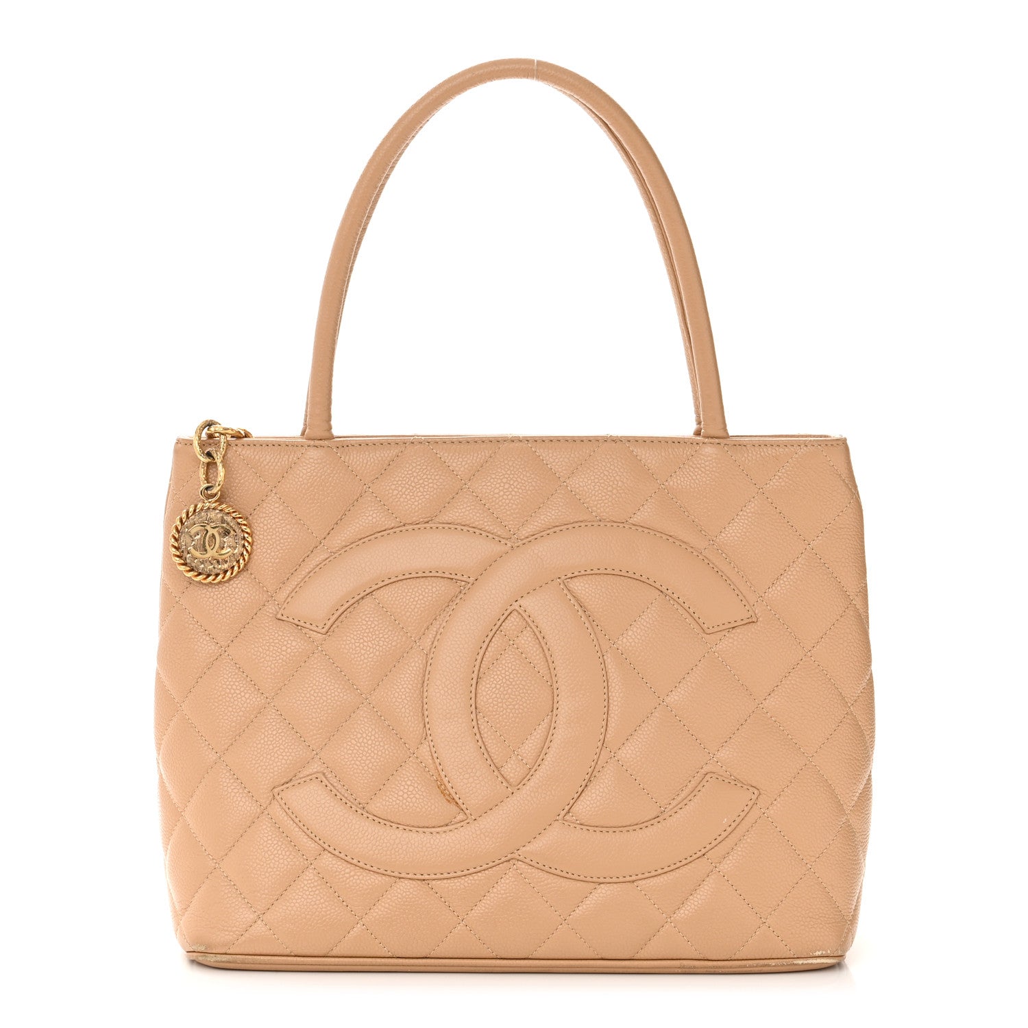 Chanel Caviar Quilted Medallion Tote Beige 1 of 11