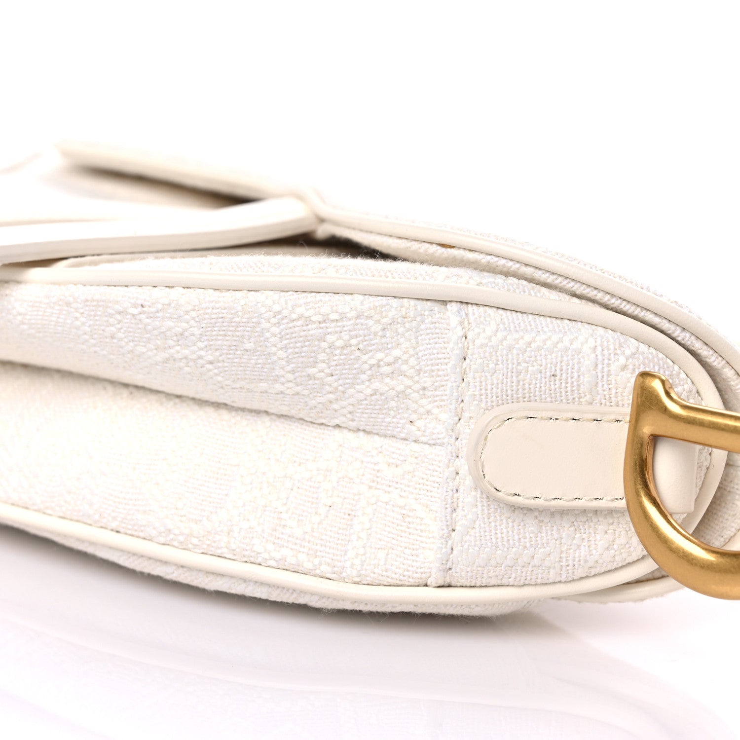 Christian Dior Oblique Mini Saddle Bag White 8 of 11