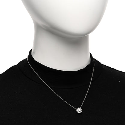 Harry Winston Platinum Diamond Petite Sunflower Pendant Necklace 2 of 5