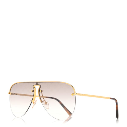 Louis Vuitton Grease Mask Sunglasses Z1469U Gold 1 of 10