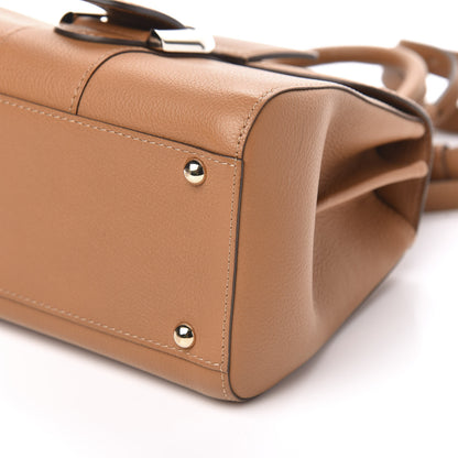 Delvaux Grained Calfskin Mini Brillant Satchel Natural 9 of 11
