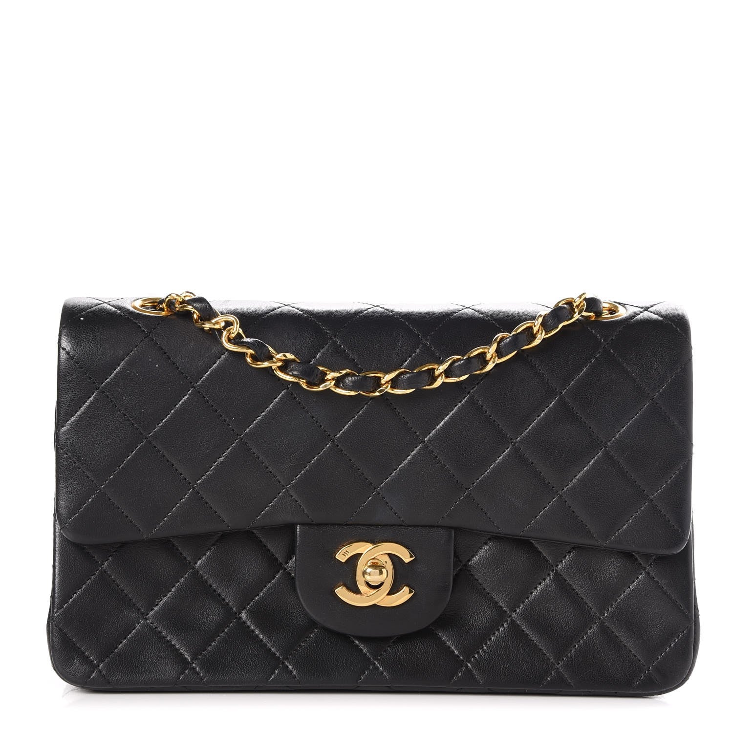 Chanel Lambskin Quilted Small Double Flap Black 1 of 11