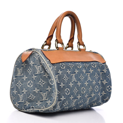 Louis Vuitton Monogram Denim Neo Speedy Blue 3 of 19