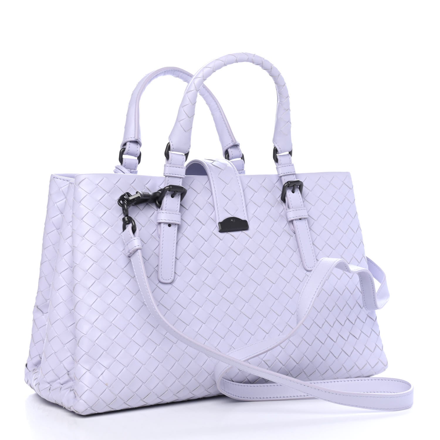 Bottega Veneta Light Calf Intrecciato Small Roma Oyster Lilac 2 of 4