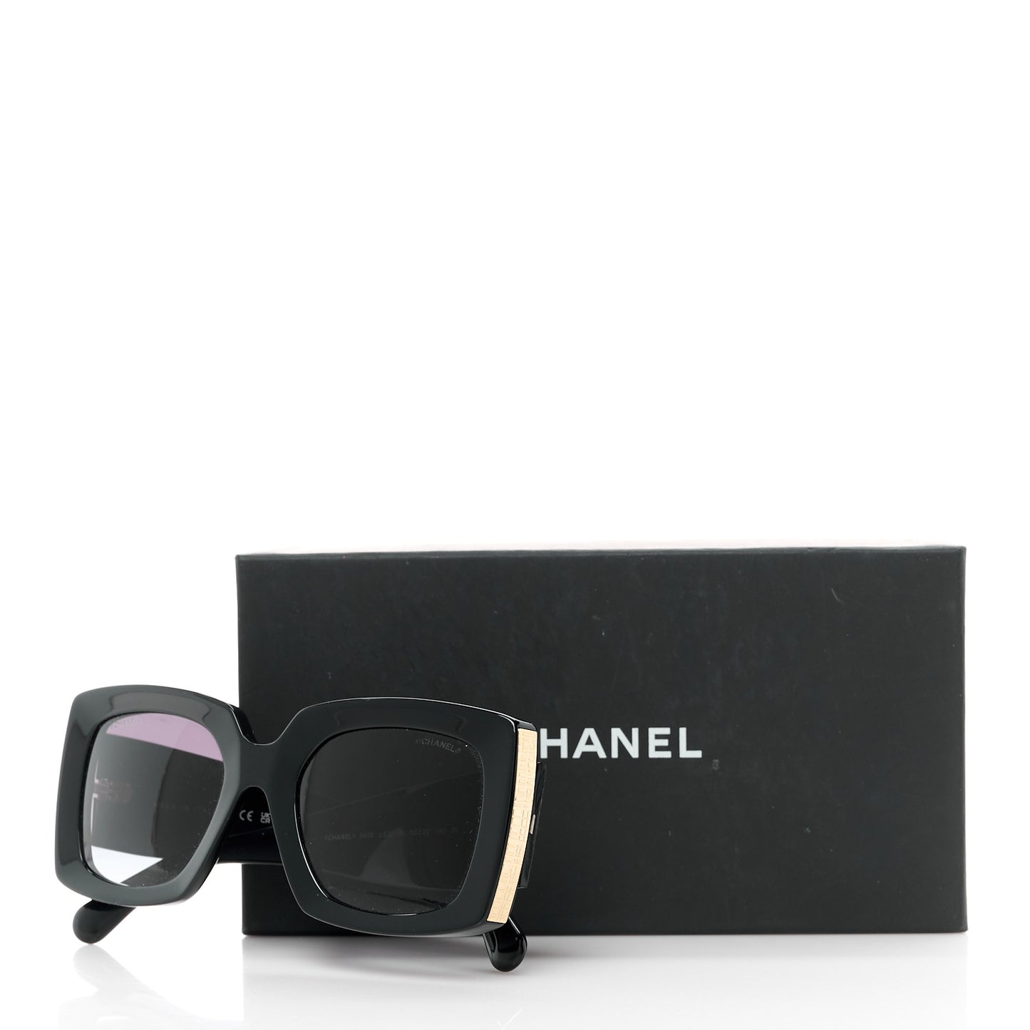 Acetate Rectangle Sunglasses 5435 Black