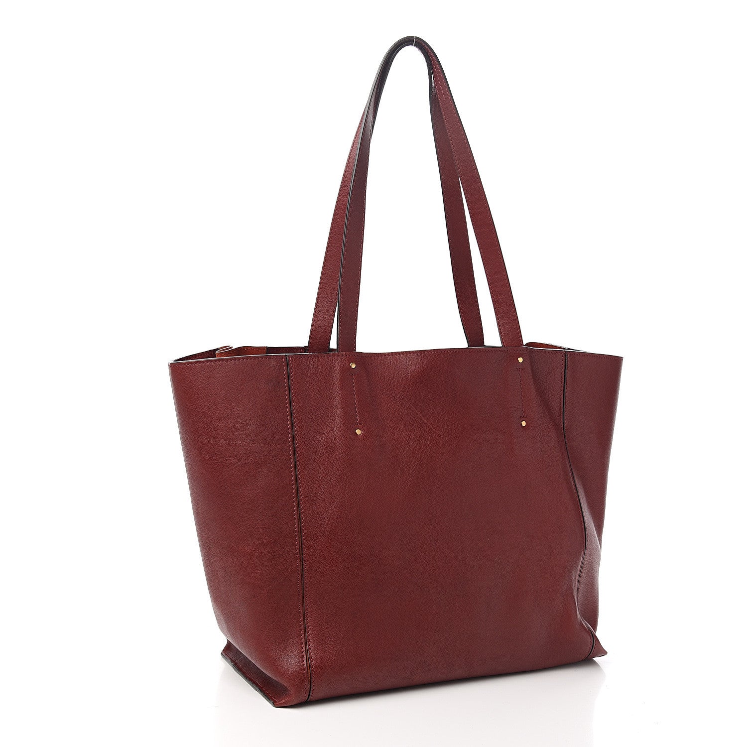 Chloe Smooth Calfskin Medium Milo Shopping Tote Sienna Red 2 of 7