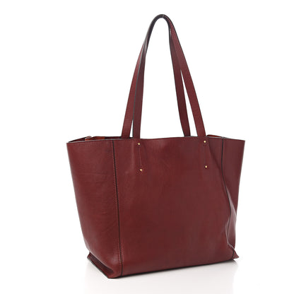 Chloe Smooth Calfskin Medium Milo Shopping Tote Sienna Red 2 of 7