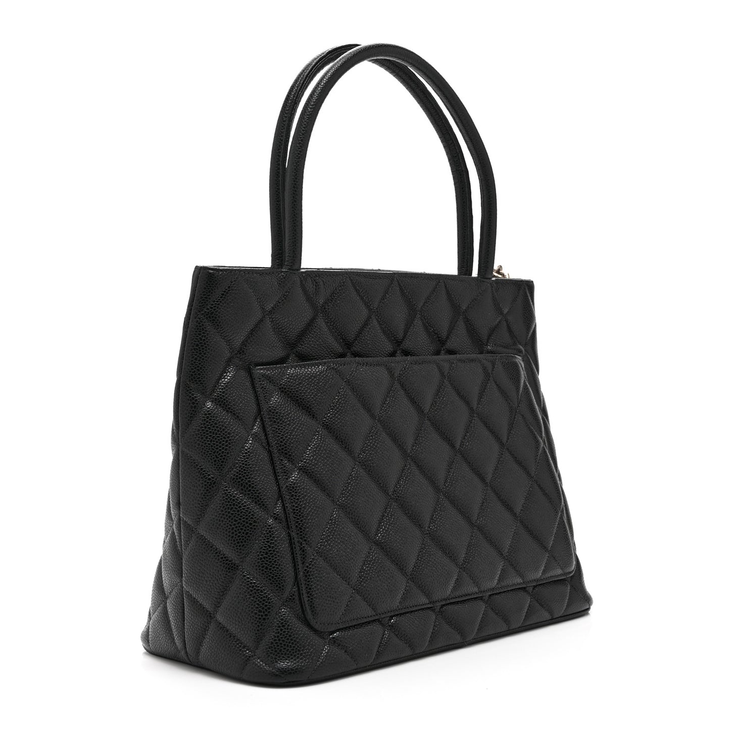 Caviar Quilted Medallion Tote Black