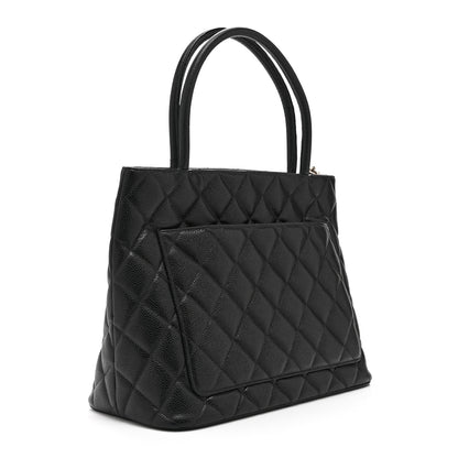 Chanel Caviar Quilted Medallion Tote Black 3 of 10