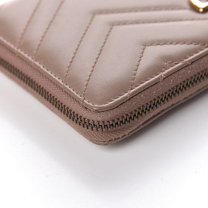 Gucci Calfskin Matelasse GG Marmont Zip Around Organizer Wallet Porcelain Rose 14 of 17