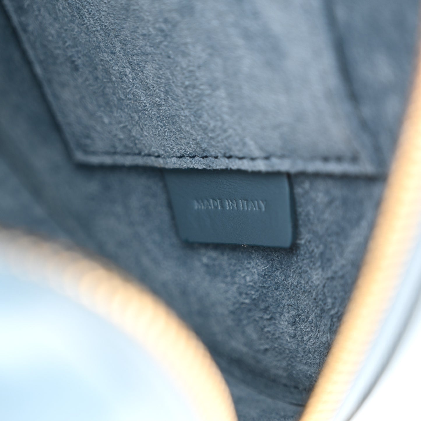 Smooth Calfskin Cuir Triomphe Oval Bag Denim