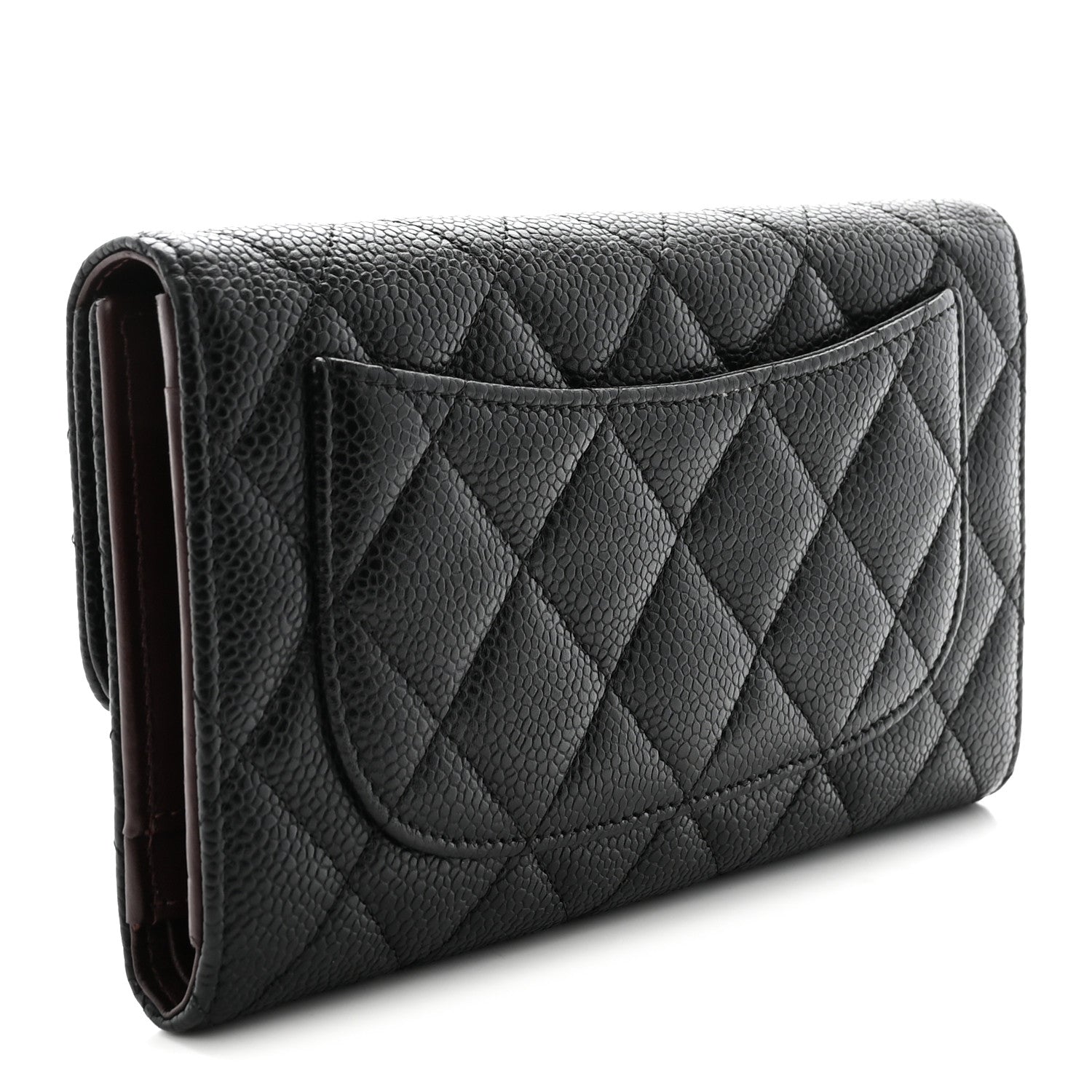 Chanel Caviar Quilted Large Flap Wallet Black 3 of 8