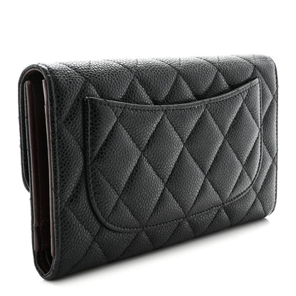 Chanel Caviar Quilted Large Flap Wallet Black 3 of 8