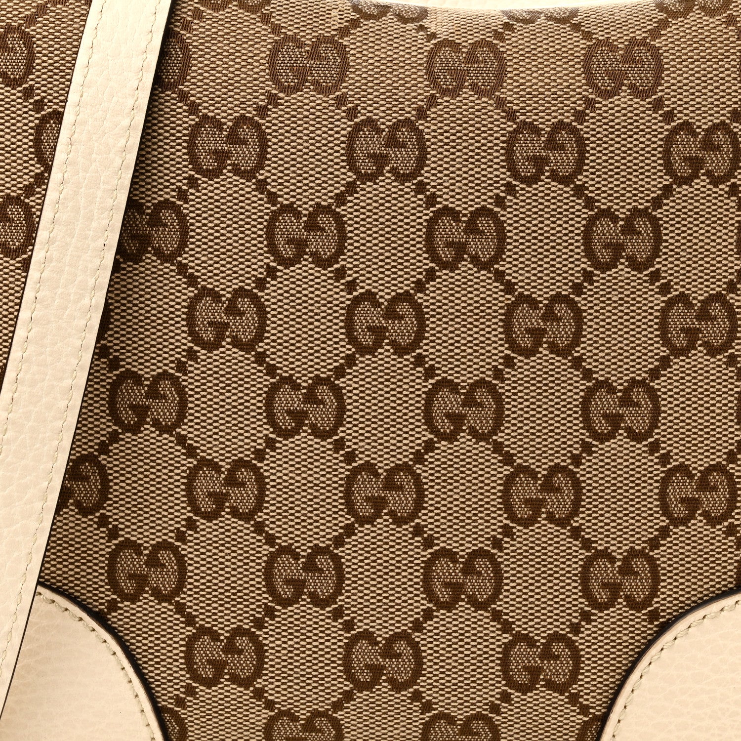 Gucci Monogram Dollar Calfskin Mini Bree Messenger Bag Beige Ebony Avoire 8 of 10